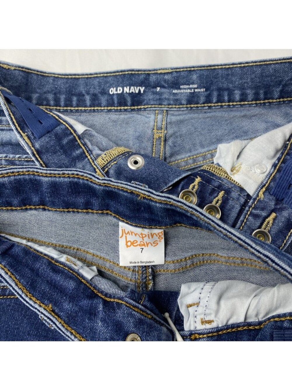 Bundle of 6 Girls Blue Denim Jeans & Shorts SIZE 7 Old Navy & Jumping Beans - Picture 6 of 11